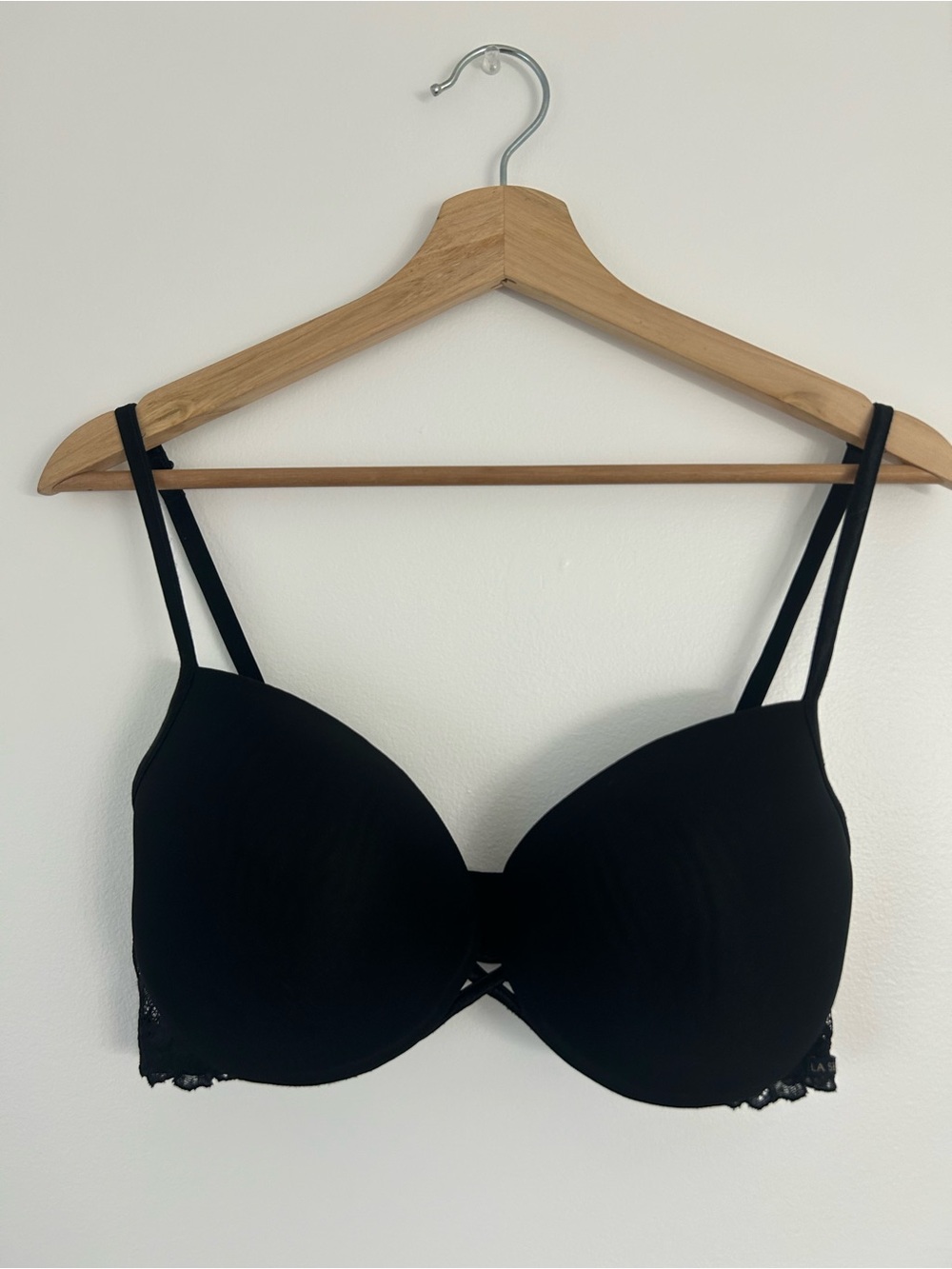 La Senza Black Lace Band T-Shirt Bra - 38D
